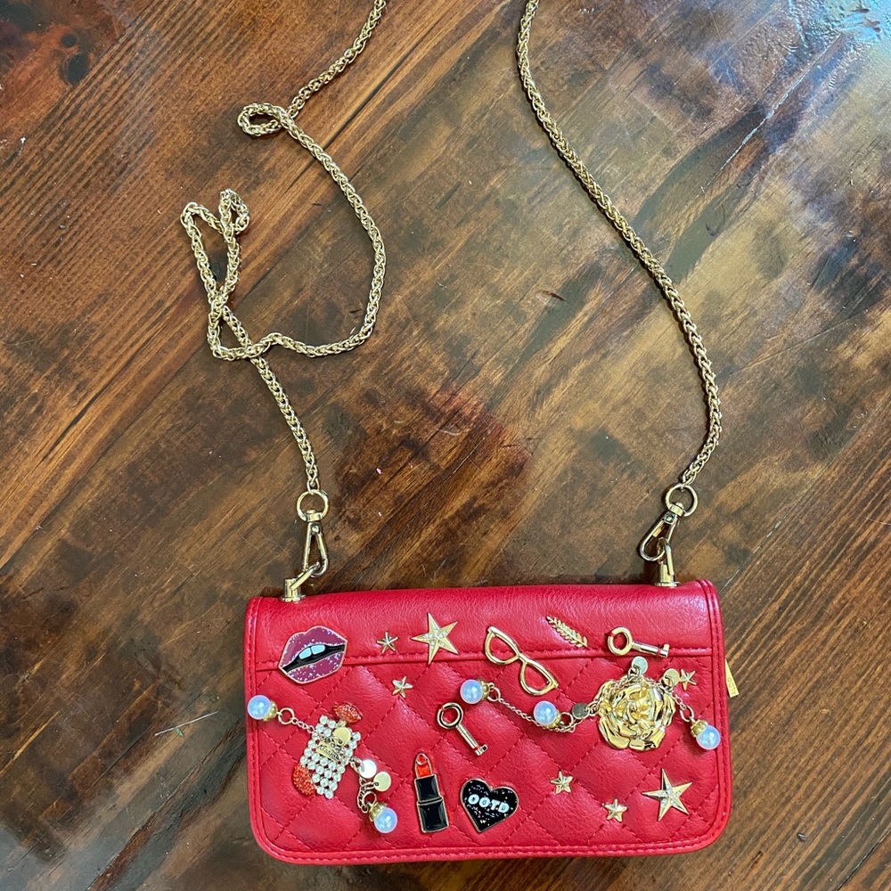 Red clutch/ shoulder bag